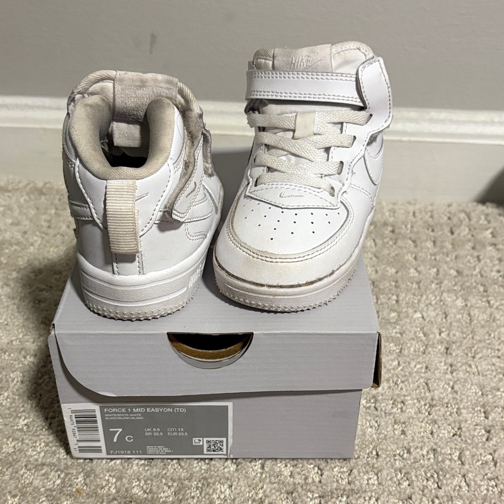 Kids White High-Top Sneakers